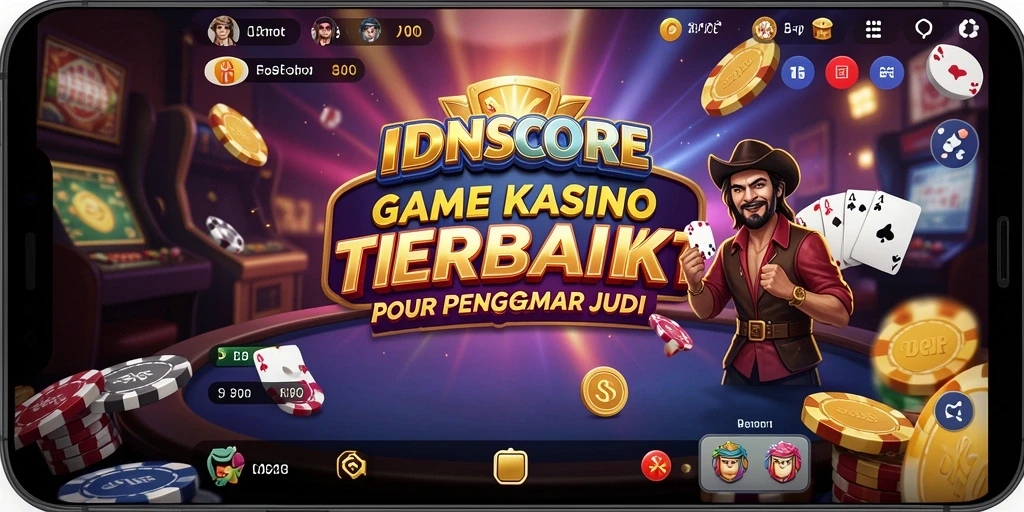 Gameplay seru di IDNSCORE dengan berbagai pilihan permainan Kasino.