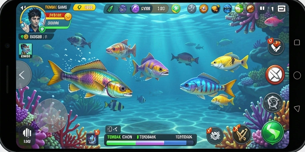 Gameplay JVS88 yang menarik dengan aksi menembak ikan.