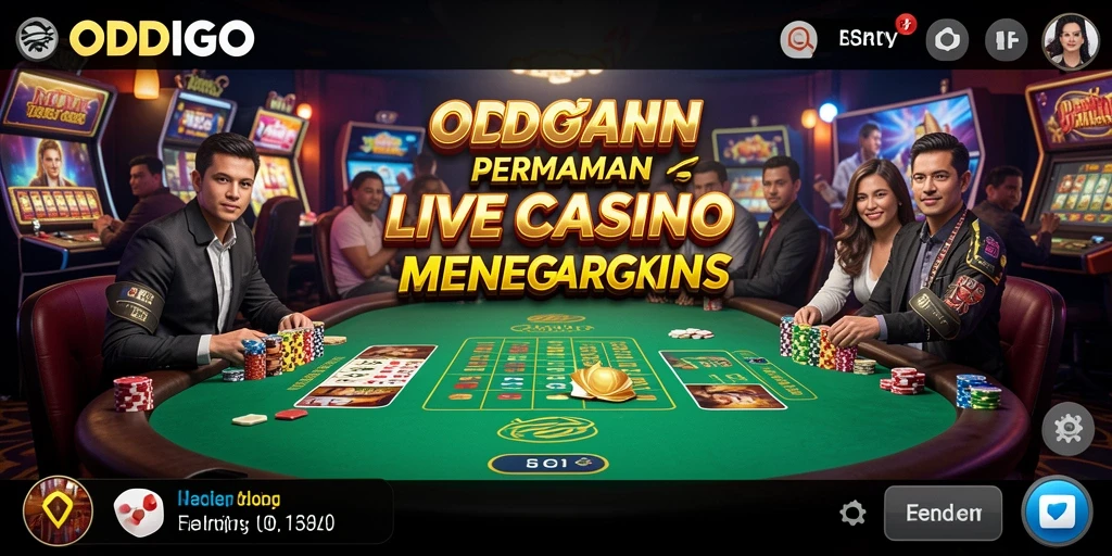 Tampilan menakjubkan dari permainan Live Casino ODDIGO.
