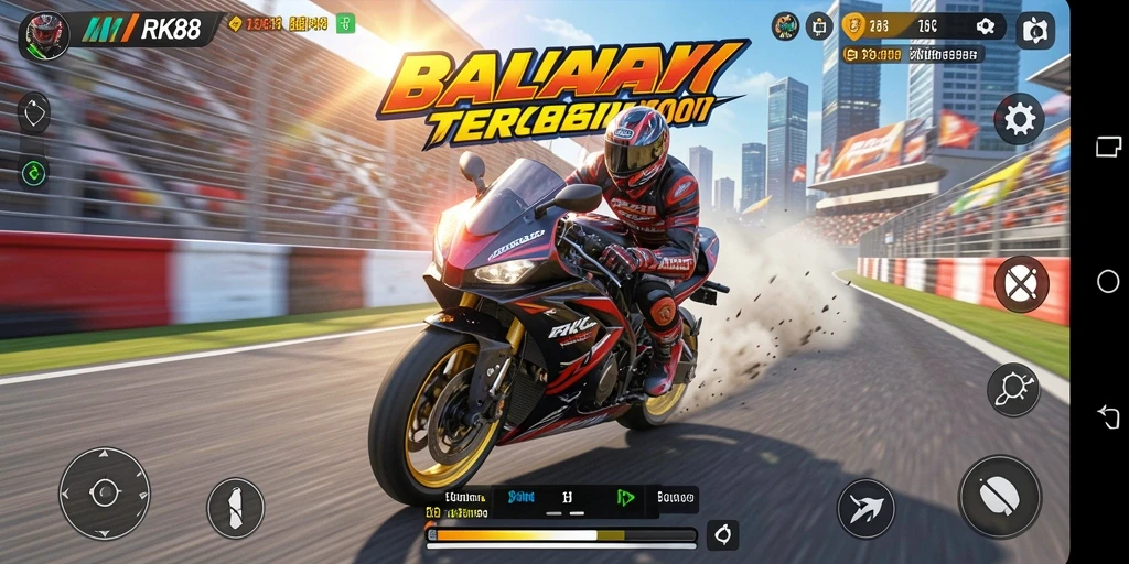 Gameplay balap motor yang mendebarkan di RK88.