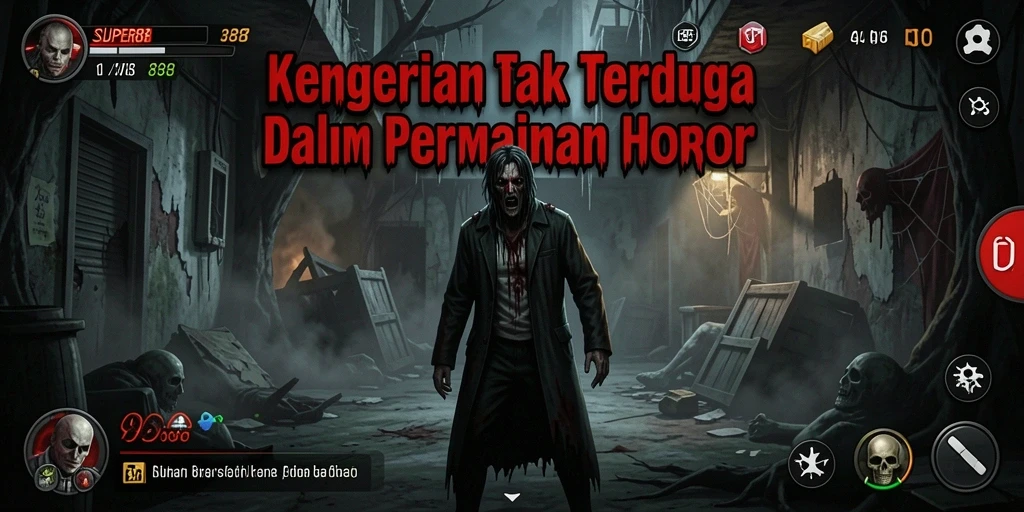 Tangkapan layar utama <strong>SUPER88</strong> menunjukkan pengalaman menegangkan dalam gameplay horor.