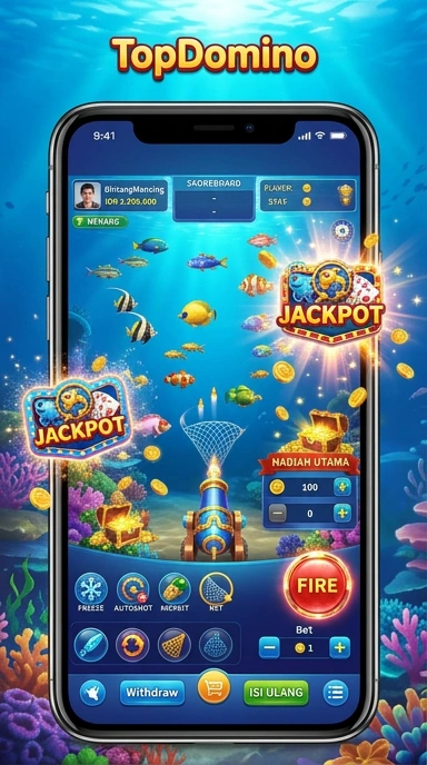 Tampilan antarmuka aplikasi topdomino yang ramah pengguna.
